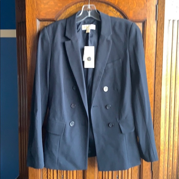New! Michael Kors Blazer Jacket Navy Blue Size 2 - Picture 5 of 7